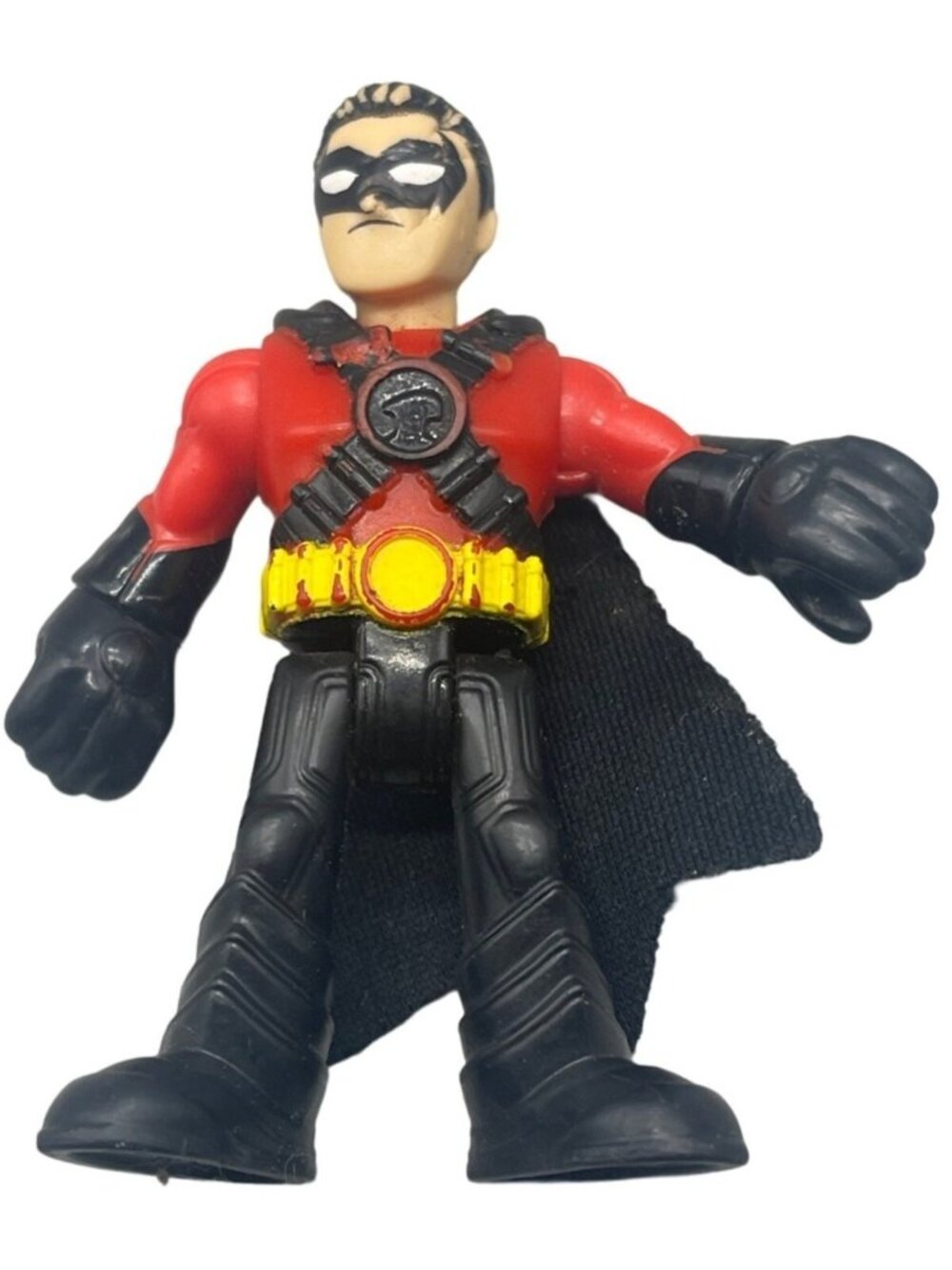 Fisher-Price Imaginext DC Super Friends Red Robin action figure Symbol Cape READ